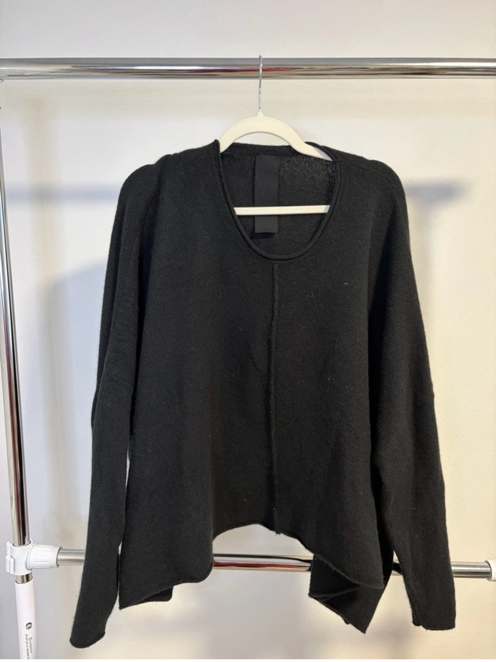 Rundholdz Black Label Oversized Black Knit Pullover Size S